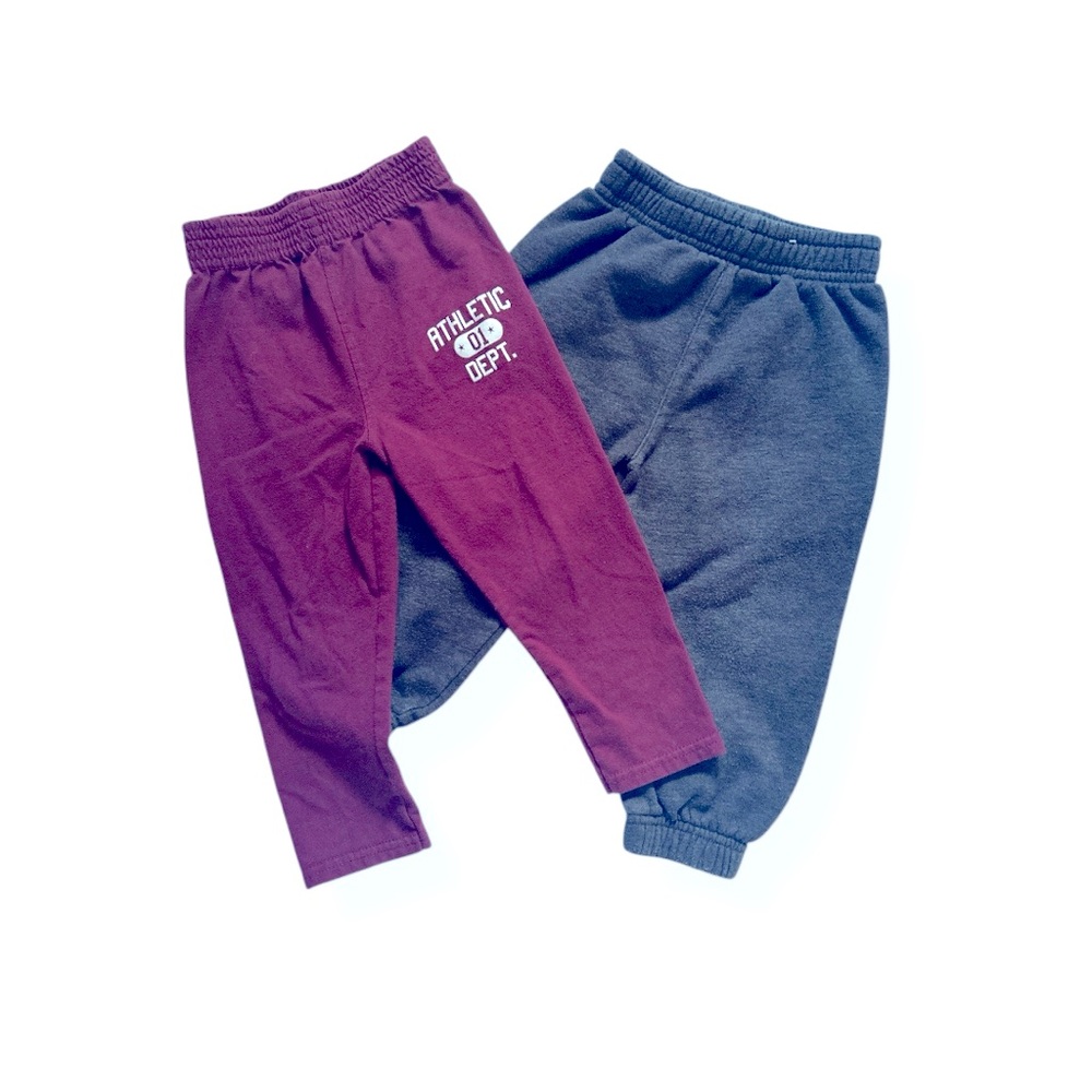 (2pk) Burgundy/Gray Sweat Pants